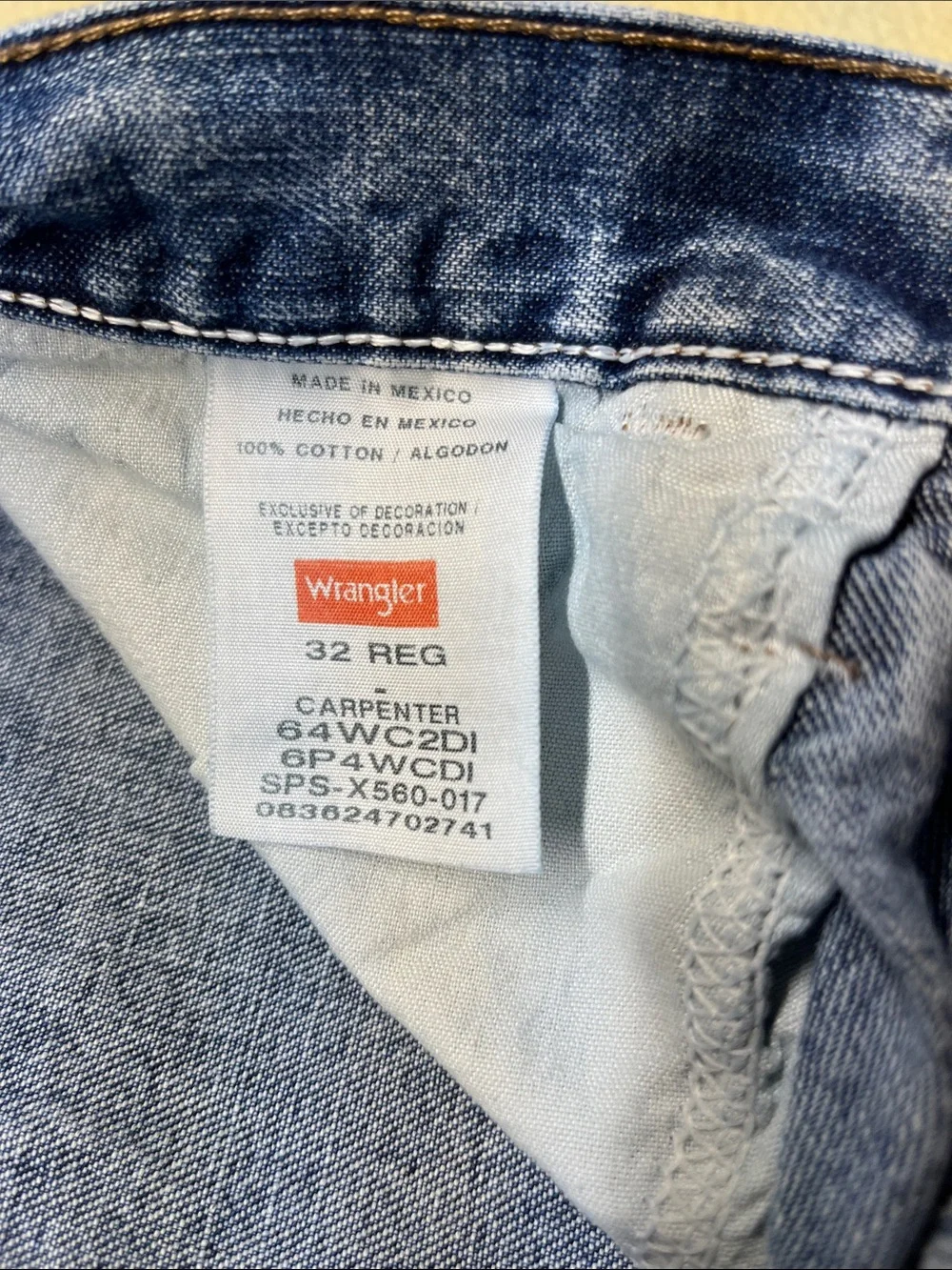 Wrangler Men's Dark Blue Denim Work Shorts